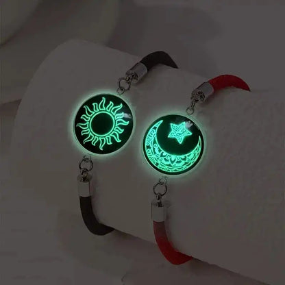 Brazaletes Parejas Sol Y Luna Luminoso