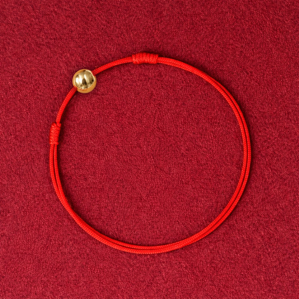 Pulsera Hilo Rojo Con Pepita De Oro 18 Kilates Garantizado