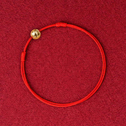 Pulsera Hilo Rojo Con Pepita De Oro 18 Kilates Garantizado