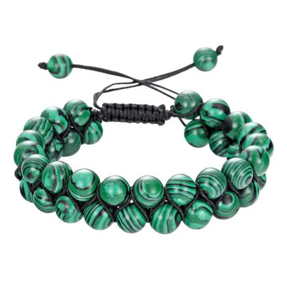 Pulsera Doble Fila Ojo de Tigre
