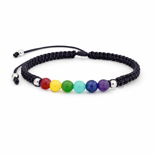 Pulsera 7 Chakras en Plata Italiana