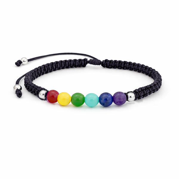 Pulsera 7 Chakras en Plata Italiana