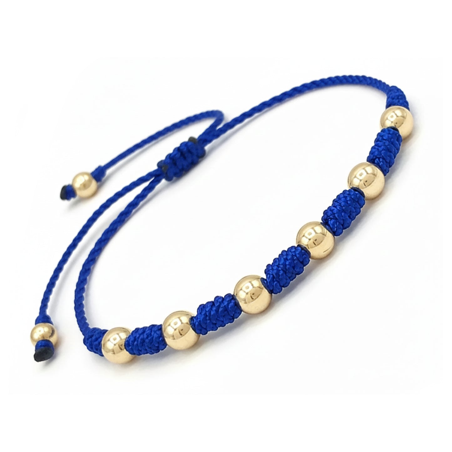 Pulsera 7 Nudos En Oro 18 Kilates Balín 4mm