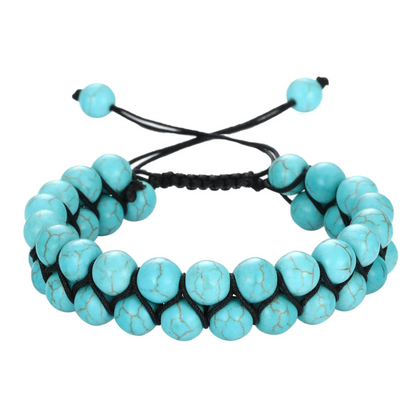 Pulsera Doble Fila Ojo de Tigre