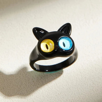 Anillo Gato Dulce Ojos Grandes