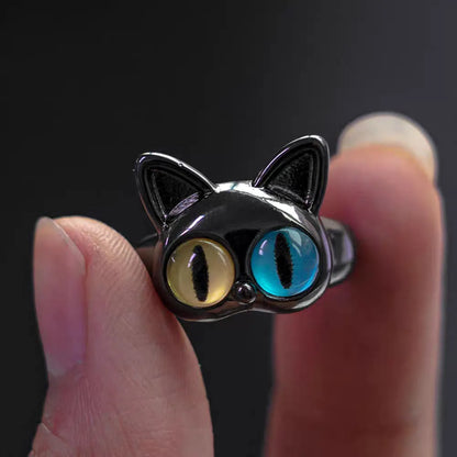Anillo Gato Dulce Ojos Grandes