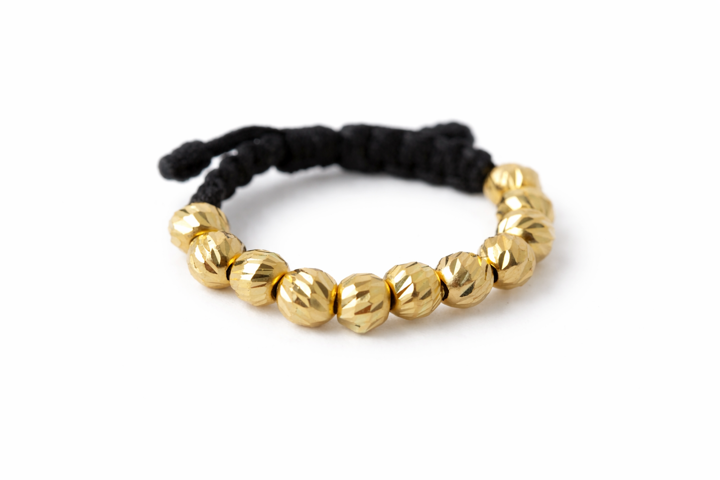 Anillo Tejido lineal Balines 18k