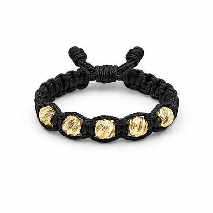 Anillo Tejido Trenzado Diamantado en Oro 18K