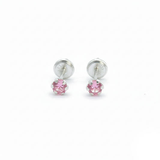 Aretes de Circones en Plata Italiana