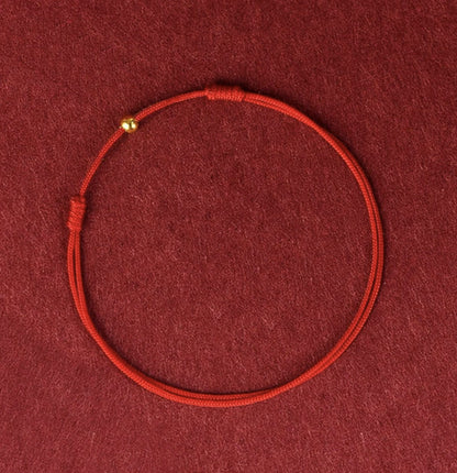 Pulsera Hilo Rojo Con Pepita De Oro 18 Kilates Garantizado
