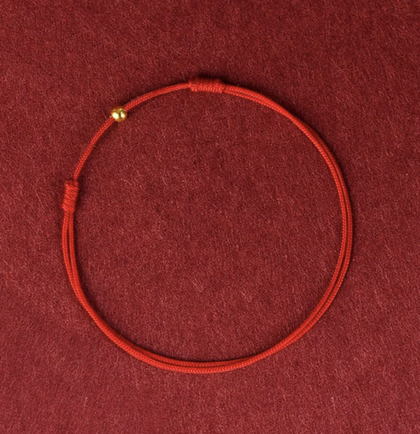 Pulsera Hilo Rojo Con Pepita De Oro 18 Kilates Garantizado