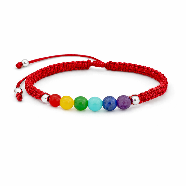 Pulsera 7 Chakras en Plata Italiana