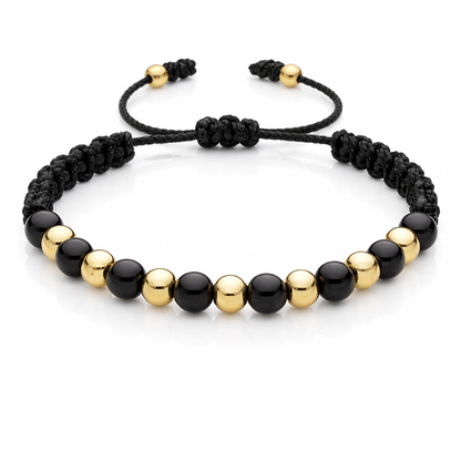 Pulsera Intercalada en Oro 18k y Cuarzos Naturales