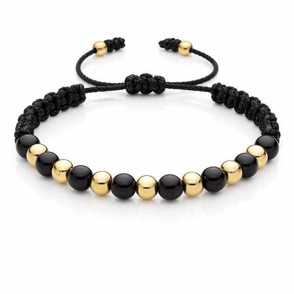 Pulsera Intercalada en Oro 18k y Cuarzos Naturales