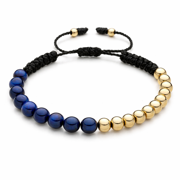 Pulsera Lateral Oro 18k y Cuarzos Naturales