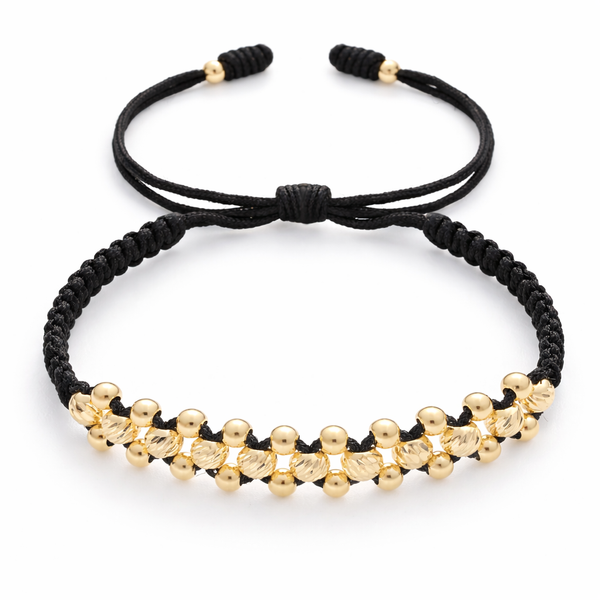 Pulsera Tres Líneas Diamantadas Oro 18k