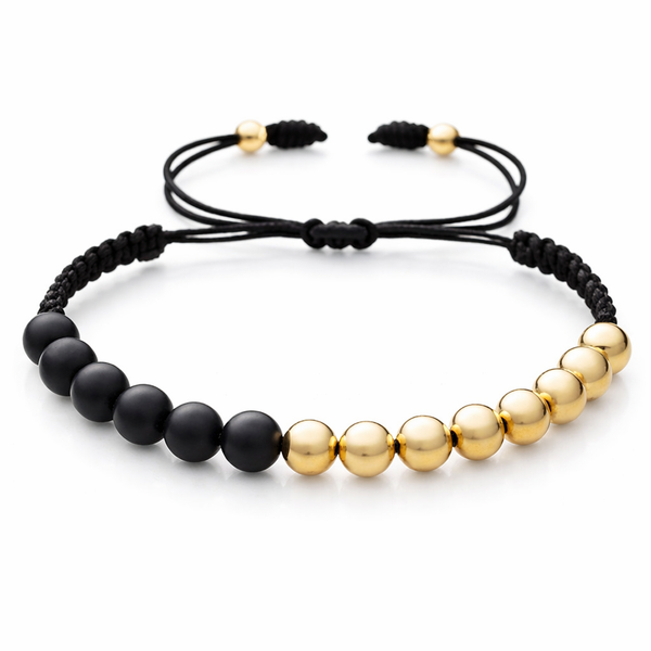 Pulsera Lateral Oro 18k y Ónix