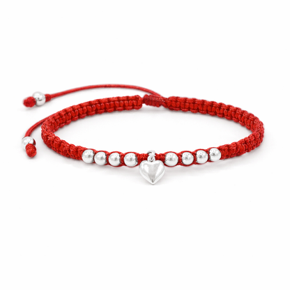 Pulsera de Dije Corazón en Plata Esterlina