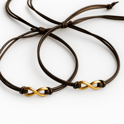 Pulsera Infinito Vintage en Cuero