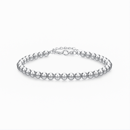 Pulsera Fila de Balines de Plata