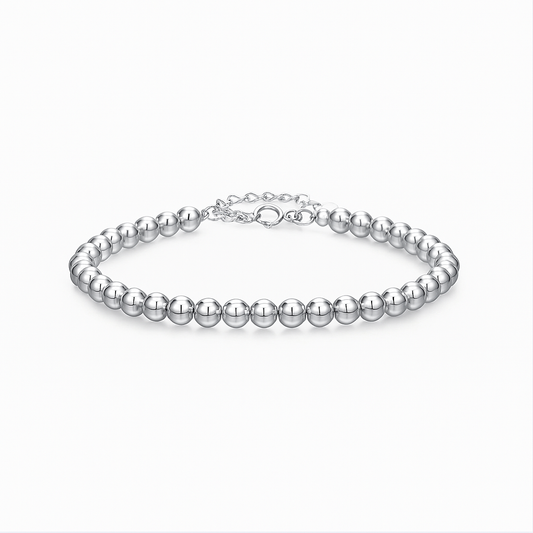Pulsera Fila de Balines de Plata