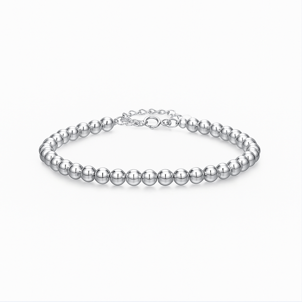 Pulsera Fila de Balines de Plata