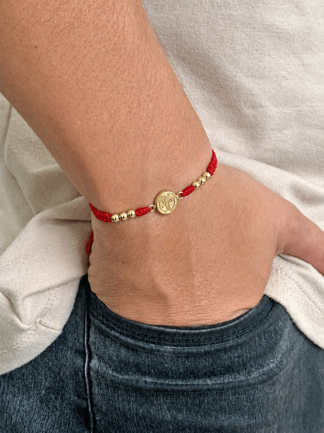 Pulsera San Benito De Abad Oro 18k +certificado Autenticidad