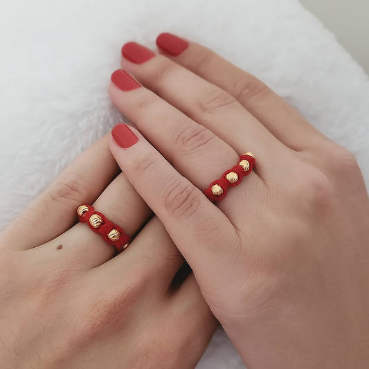 Anillo Tejido Lineal Diamantado