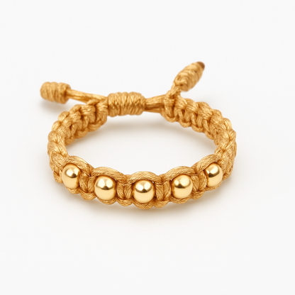 Anillo Tejido 5 Esferas