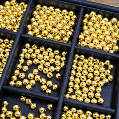 Balín Oro Amarillo 18k Liso para Joyería (3–6 mm)