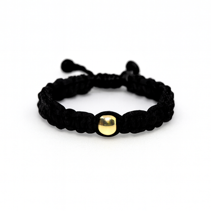 Anillo Tejido Hilo del Destino Pepita de Oro 18K