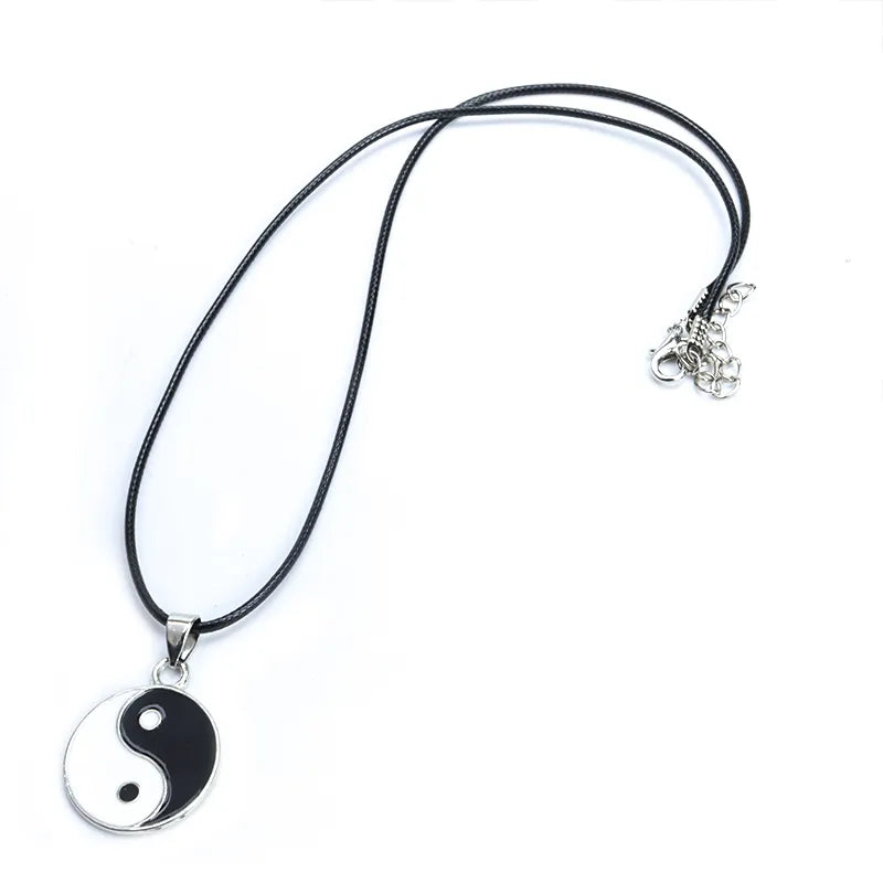 Dije De Yin-yang De Acero Inoxidable Bañado En Acrílico