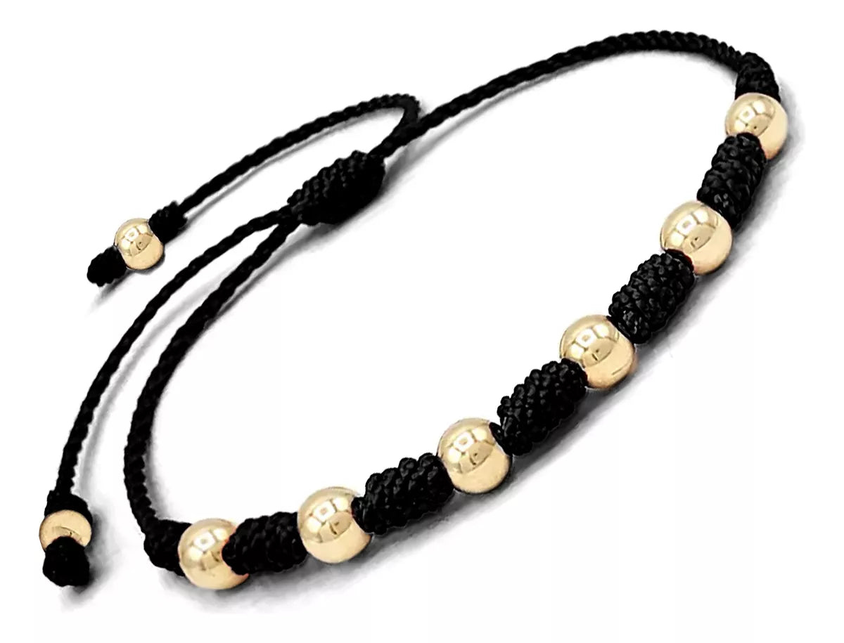 Pulsera 7 Nudos En Oro Lamiando De 4mm