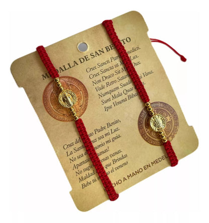 Pulsera - Manilla de San Benito (Roja-Negra)