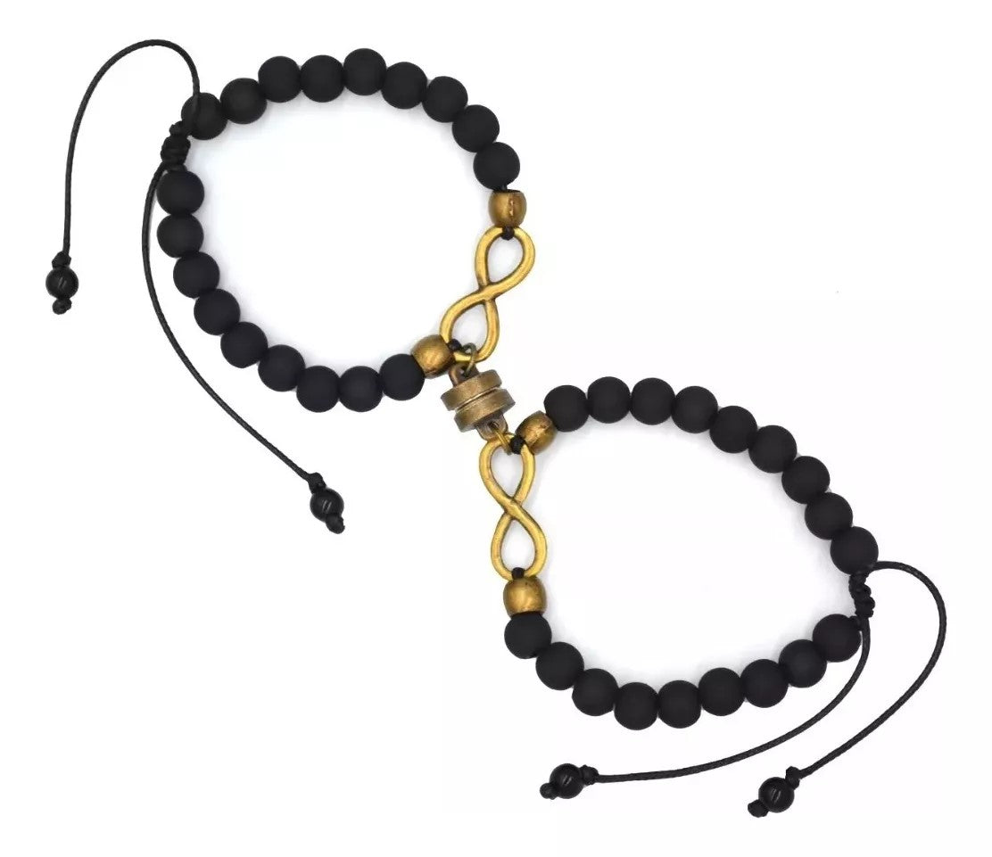 2 Pulseras Magnéticas Con Imán Infinito Para Parejas
