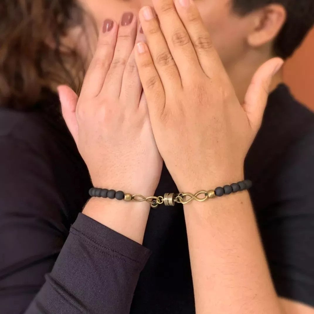 2 Pulseras Magnéticas Con Imán Infinito Para Parejas