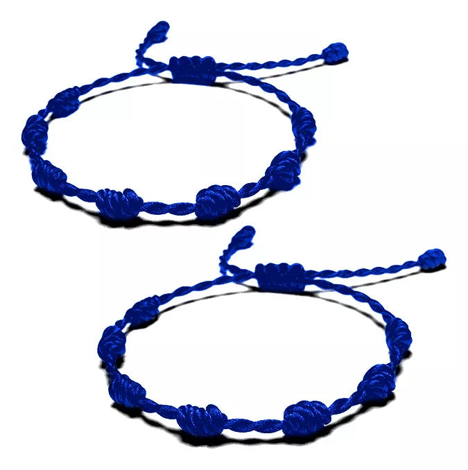 Brazalete de los 7 Nudos para Parejas en Hilo Rojo