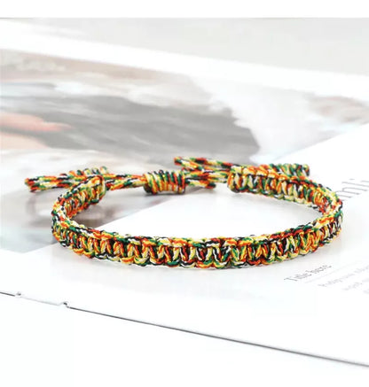 Pulsera Budista Tibetana Trenzada De La Buena Suerte