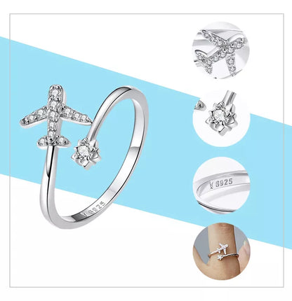 Anillo Volar Ajustable Hecho En Plata Ley 925 + Certificado