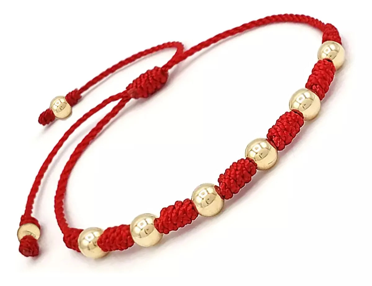 Pulsera 7 Nudos En Oro Lamiando De 4mm