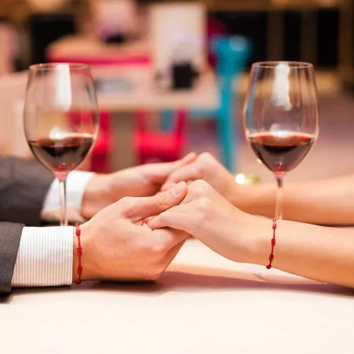 Brazalete de los 7 Nudos para Parejas en Hilo Rojo