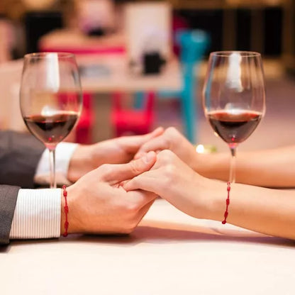 Brazalete de los 7 Nudos para Parejas en Hilo Rojo