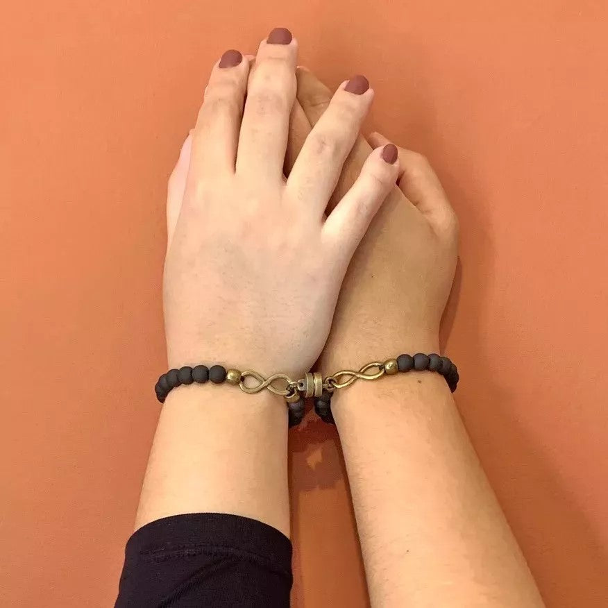 2 Pulseras Magnéticas Con Imán Infinito Para Parejas