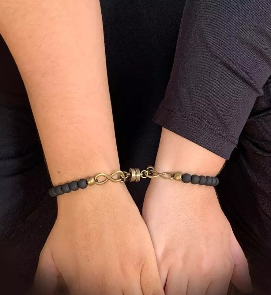 2 Pulseras Magnéticas Con Imán Infinito Para Parejas