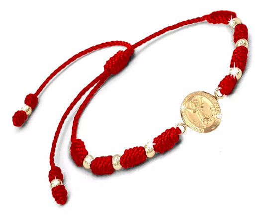 Pulsera De 7 Nudos Divino Niño En Oro Real 18k Garantizado