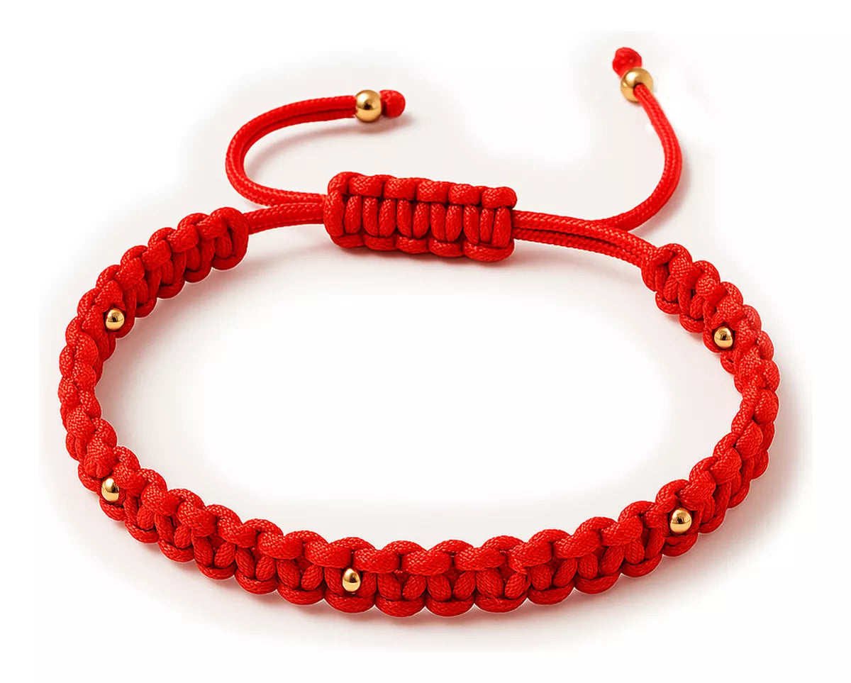 Pulsera Ajustable Leyenda 7 Balines De Oro 18k Garantizado