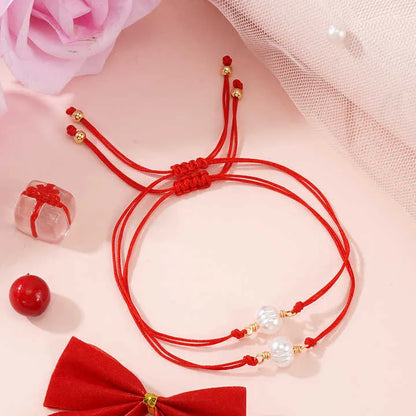 Pulsera Parejas Perla Agua Dulce en Oro Laminado 18k