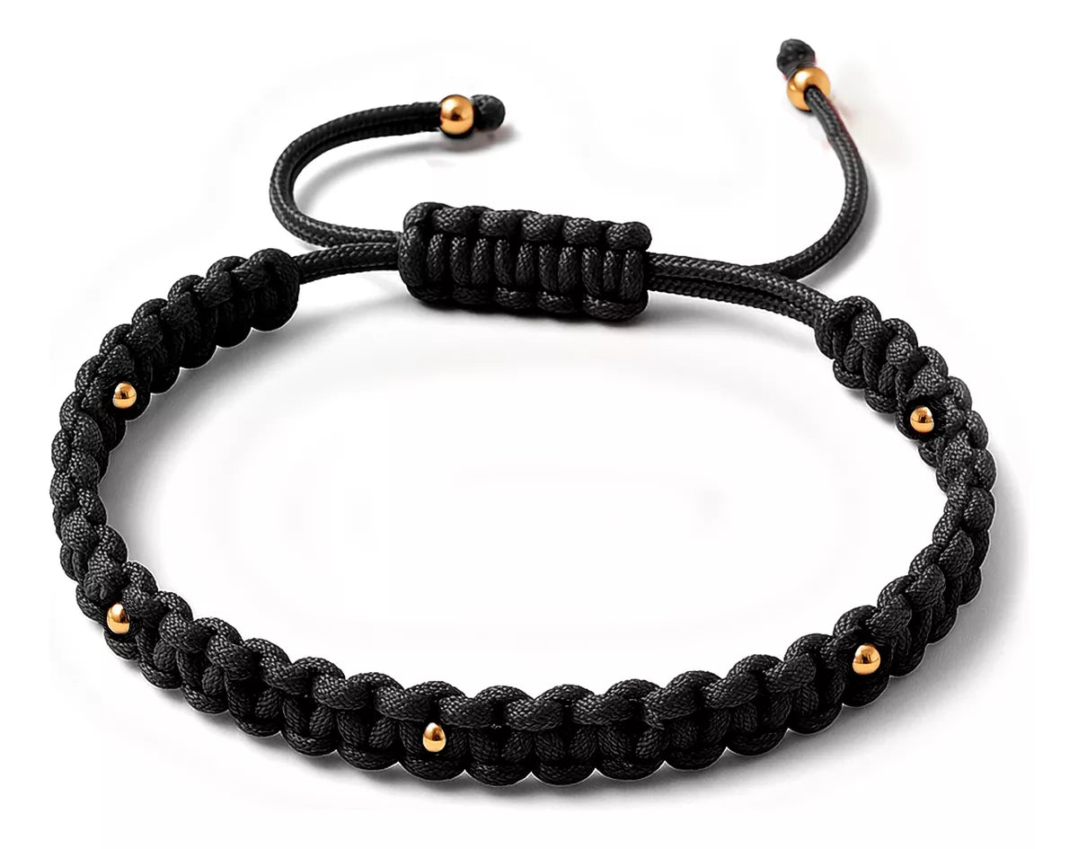 Pulsera Ajustable Leyenda 7 Balines De Oro 18k Garantizado