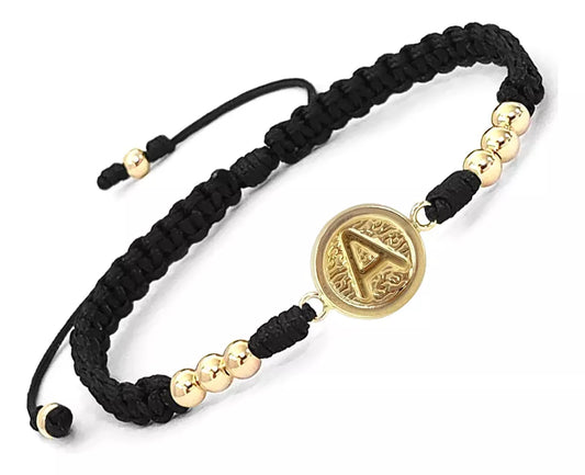 Pulsera Letra Personalizada En Oro 18k Puro + Certificado