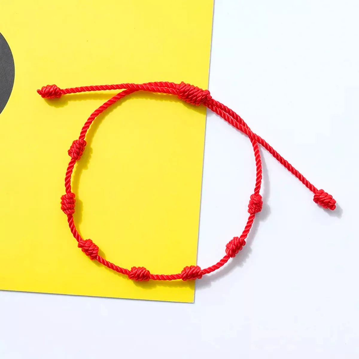 Brazalete de los 7 Nudos para Parejas en Hilo Rojo